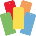 6 1/4 x 3 1/8" Assorted Color 13 Pt. Shipping Tags