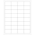 2 x 1 1/4" White Rectangle Laser Labels
