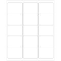 2 11/16 x 2" White Rectangle Laser Labels