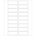 3 x 1" White Rectangle Laser Labels