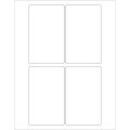 3 x 5" White Rectangle Laser Labels