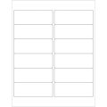 4 x 1 1/2" White Rectangle Laser Labels