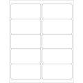 4 x 2" White Rectangle Laser Labels