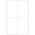 4 1/4 x 7" White Rectangle Laser Labels
