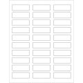 2 1/4 x 3/4" White Rectangle Laser Labels