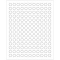1/2" White Circle Laser Labels