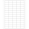 1 1/2 x 3/4" White Rectangle Laser Labels