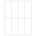 2 x 5" White Rectangle Laser Labels