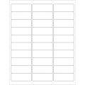 2 5/8 x 1" Glossy White Rectangle Laser Labels