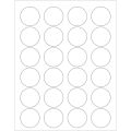 1 5/8" Glossy White Circle Laser Labels