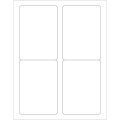 3 1/2 x 5" Glossy White Rectangle Laser Labels