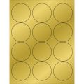 2 1/2" Gold Foil Circle Laser Labels