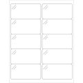 4 x 2" Crystal Clear Rectangle Laser Labels