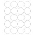 2" Glossy White Circle Laser Labels