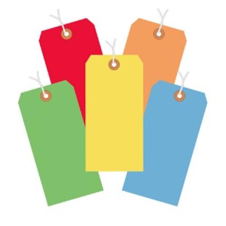 Category 13 Pt. Shipping Tags - Assorted - Color Packs - Pre-Strung image