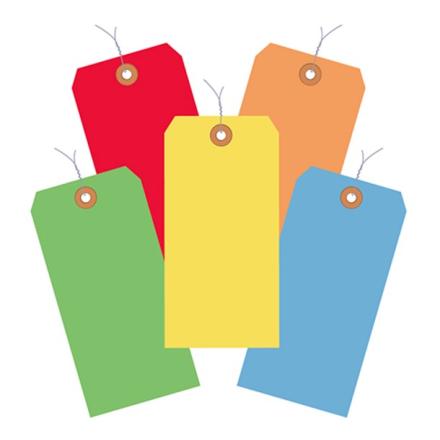 Category 13 Pt. Shipping Tags - Assorted - Color Packs - Pre-Wired image